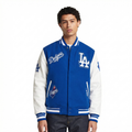 MLB LOS ANGELES DODGERS DIY PICK STITCH MEN'S VARSITY JACKET (DODGER BLUE/WHITE)