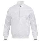 MLB LOS ANGELES DODGERS WHITE OUT MEN'S SATIN JACKET (WHITE)