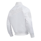 MLB LOS ANGELES DODGERS WHITE OUT MEN'S SATIN JACKET (WHITE)