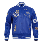 MLB LOS ANGELES DODGERS WORLD SERIES VESTE EN SATIN À BORDS CÔTELÉS 2024 POUR HOMME (BLEU DODGER)