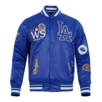 MLB LOS ANGELES DODGERS WORLD SERIES VESTE EN SATIN À BORDS CÔTELÉS 2024 POUR HOMME (BLEU DODGER)