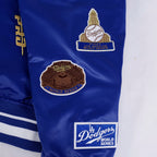 MLB LOS ANGELES DODGERS WORLD SERIES VESTE EN SATIN À BORDS CÔTELÉS 2024 POUR HOMME (BLEU DODGER)