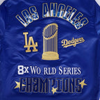 MLB LOS ANGELES DODGERS WORLD SERIES VESTE EN SATIN À BORDS CÔTELÉS 2024 POUR HOMME (BLEU DODGER)