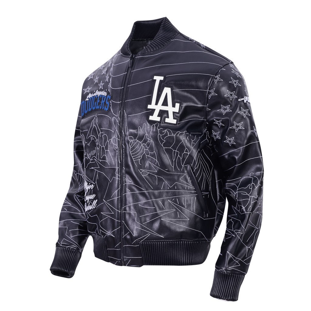 MLB LOS ANGELES DODGERS PRO PREMIUM MEN'S COAT (BLACK)