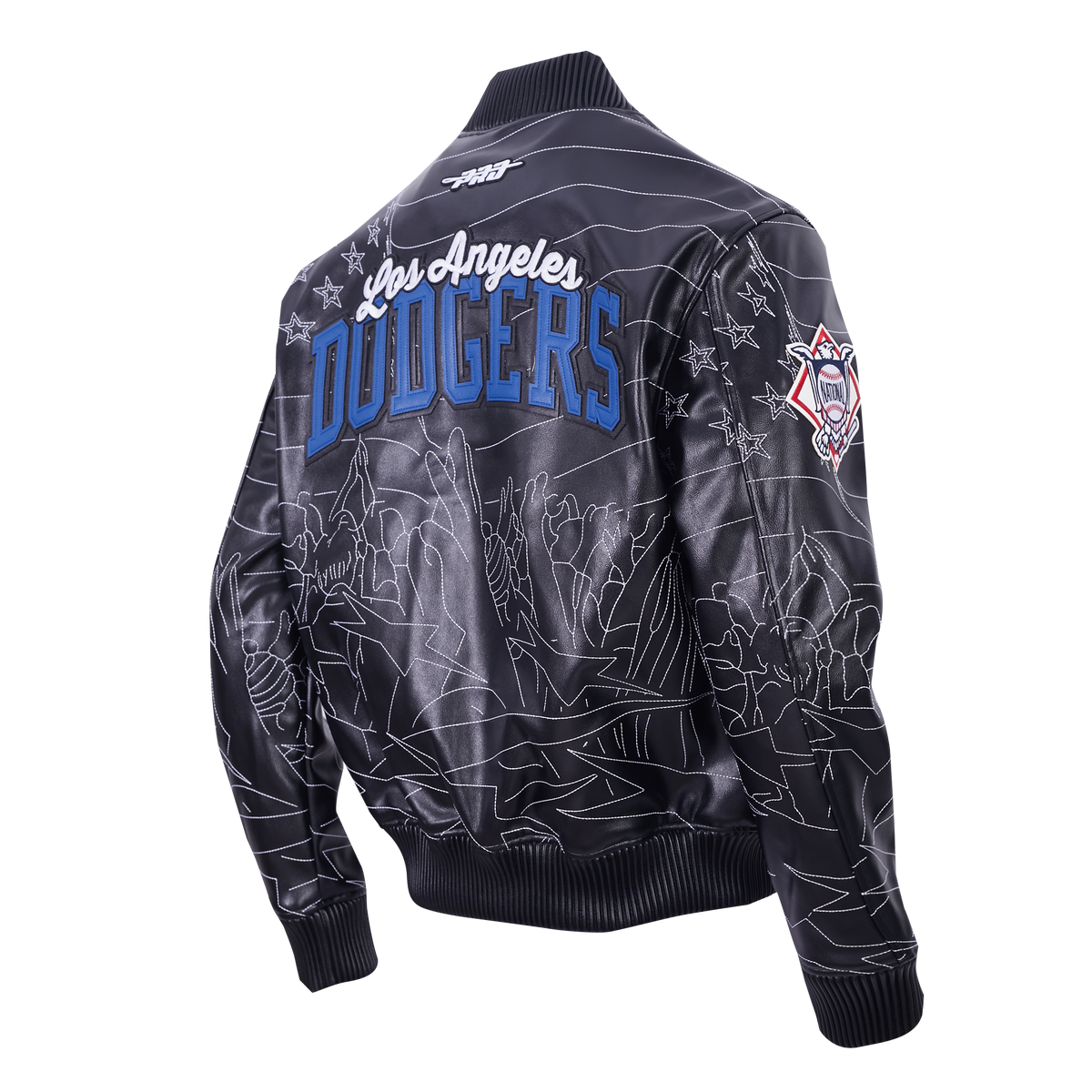 MLB LOS ANGELES DODGERS PRO PREMIUM MEN'S COAT (BLACK)