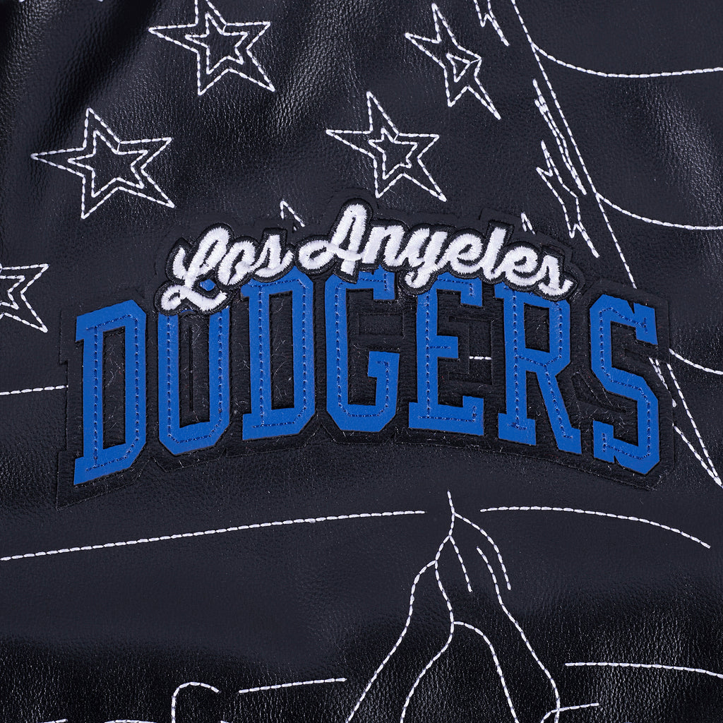 MLB LOS ANGELES DODGERS PRO PREMIUM MEN'S COAT (BLACK)