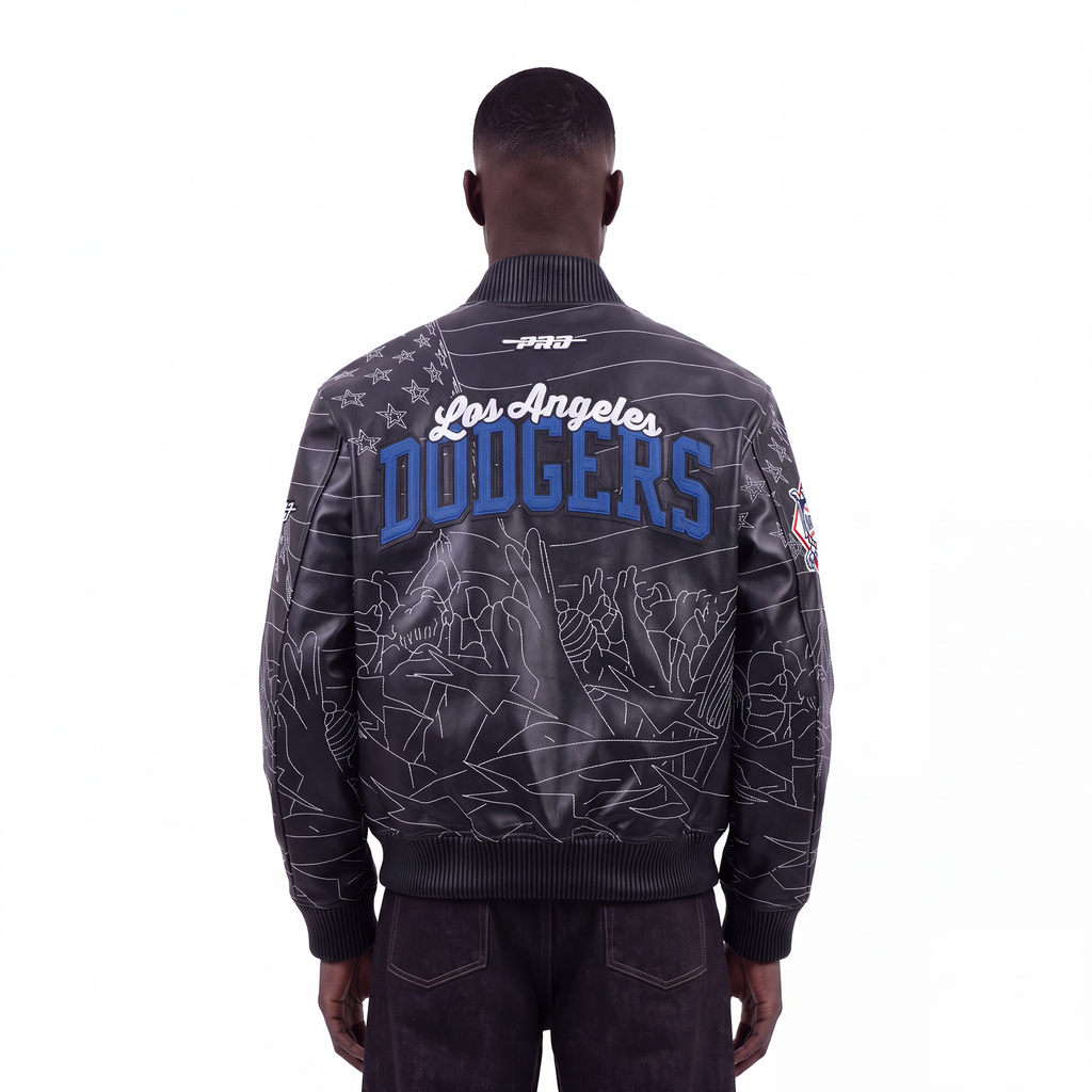 MLB LOS ANGELES DODGERS PRO PREMIUM MEN'S COAT (BLACK)