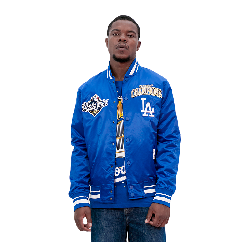 LOS ANGELES DODGERS MLB WORLD SERIES 2025 PRO SATIN YD RIB JACKET (DODGER BLUE)