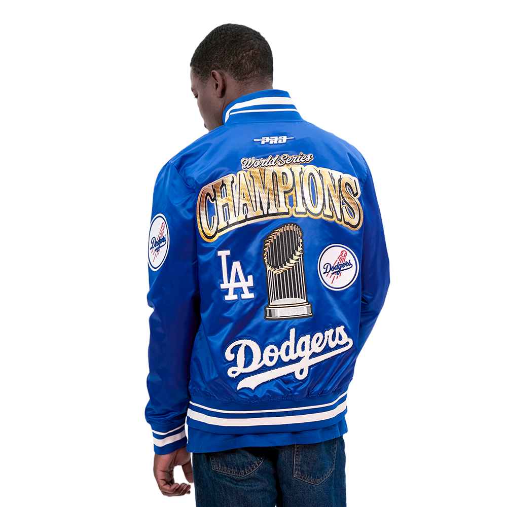LOS ANGELES DODGERS MLB WORLD SERIES 2025 PRO SATIN YD RIB JACKET (DODGER BLUE)