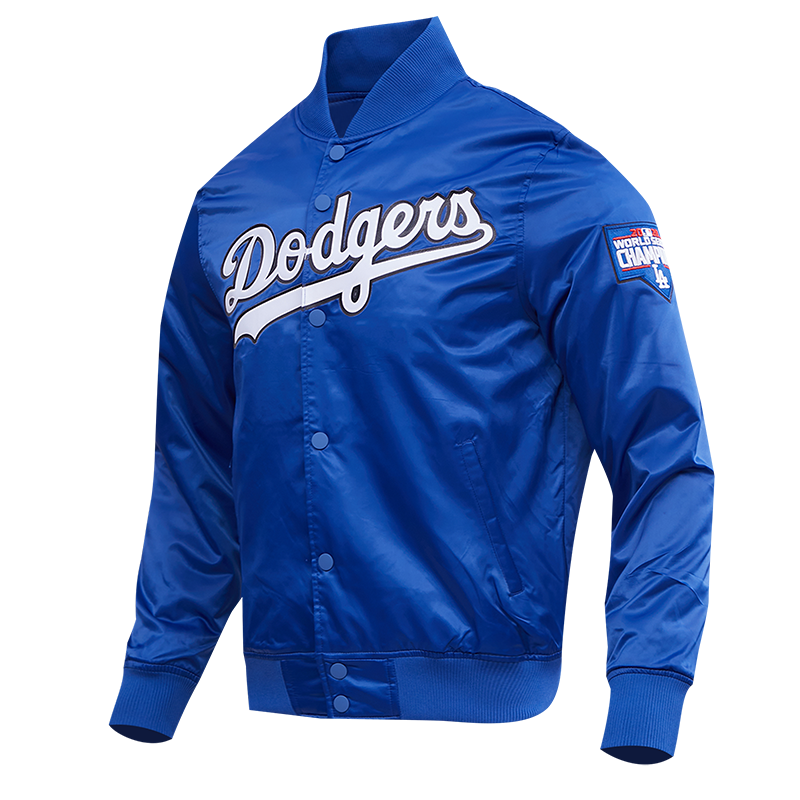 MLB LOS ANGELES DODGERS BLOUSON EN SATIN À GRAND LOGO POUR HOMME (BLEU DODGER)