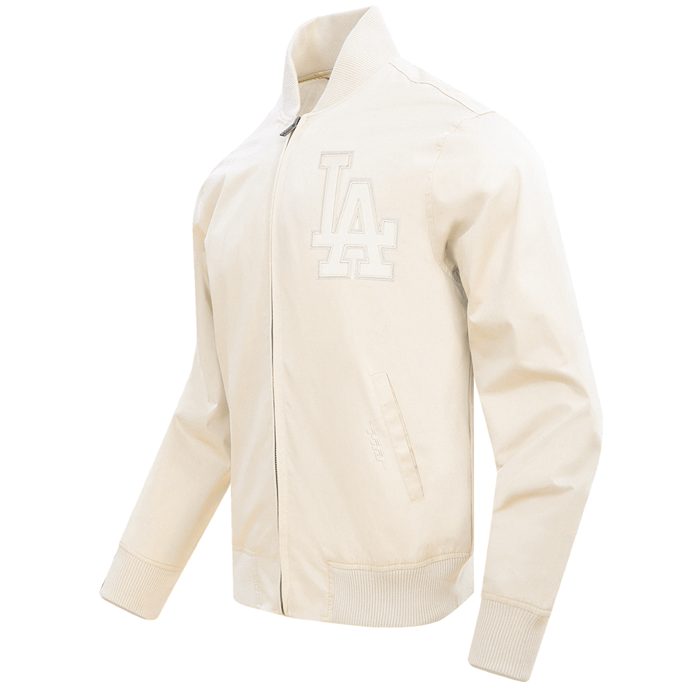 MLB LOS ANGELES DODGERS NEUTRAL MEN'S TWILL JACKET (EGGSHELL)