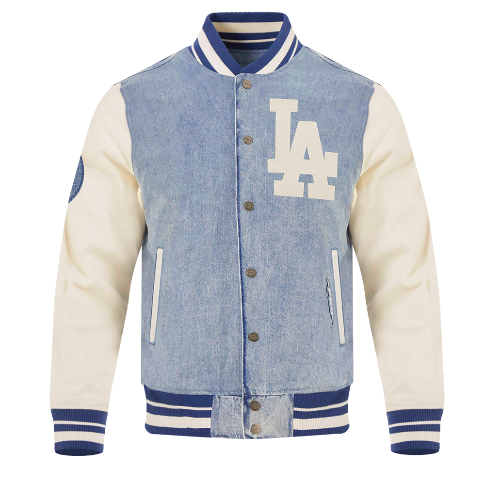 MLB LOS ANGELES DODGERS VARSITY BLUES VESTE EN DENIM POUR HOMME (DENIM/LIN)