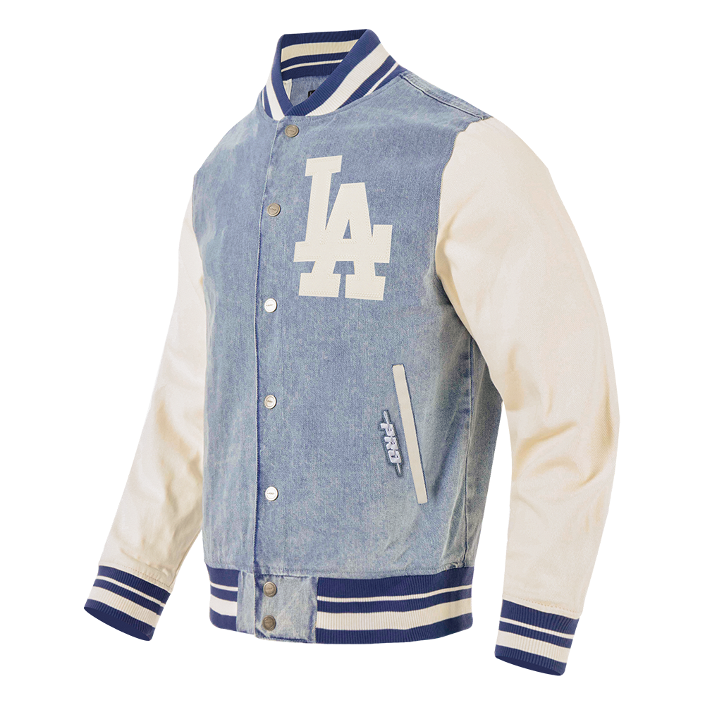 MLB LOS ANGELES DODGERS VARSITY BLUES VESTE EN DENIM POUR HOMME (DENIM/LIN)