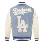 MLB LOS ANGELES DODGERS VARSITY BLUES VESTE EN DENIM POUR HOMME (DENIM/LIN)