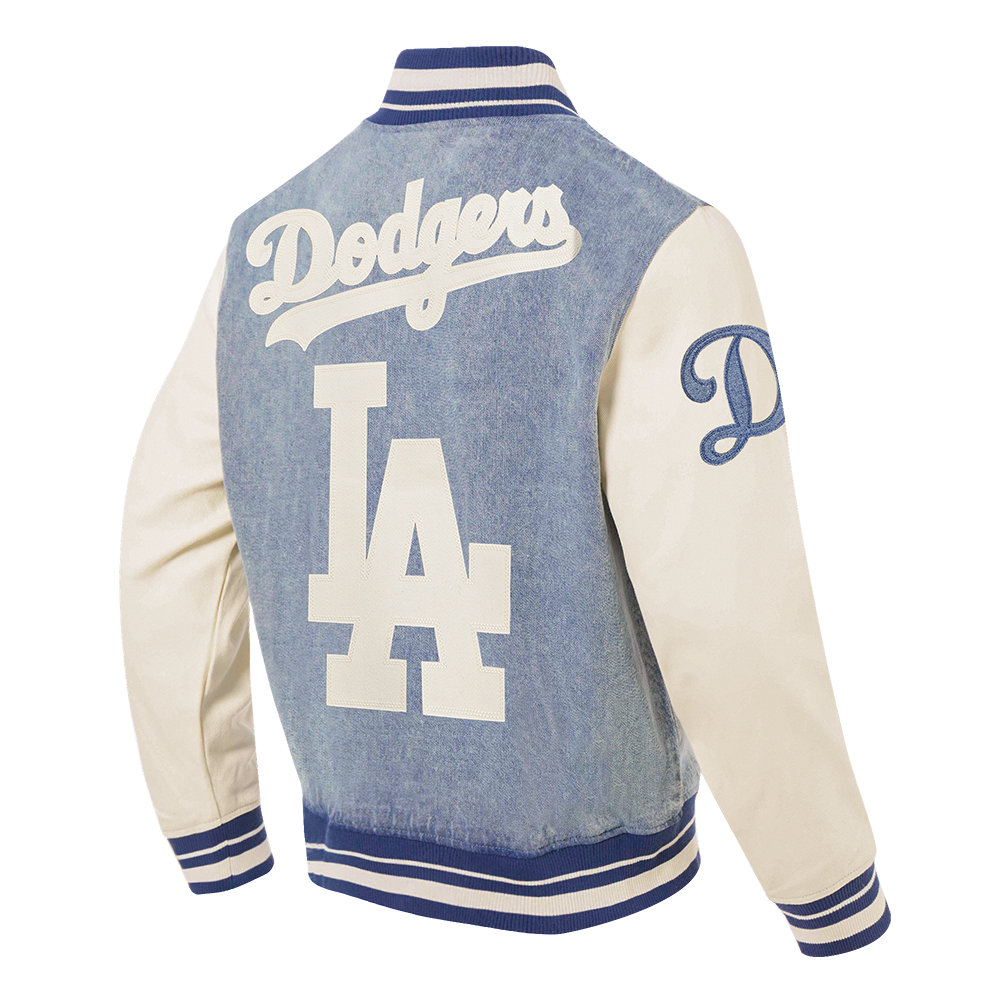 MLB LOS ANGELES DODGERS VARSITY BLUES VESTE EN DENIM POUR HOMME (DENIM/LIN)