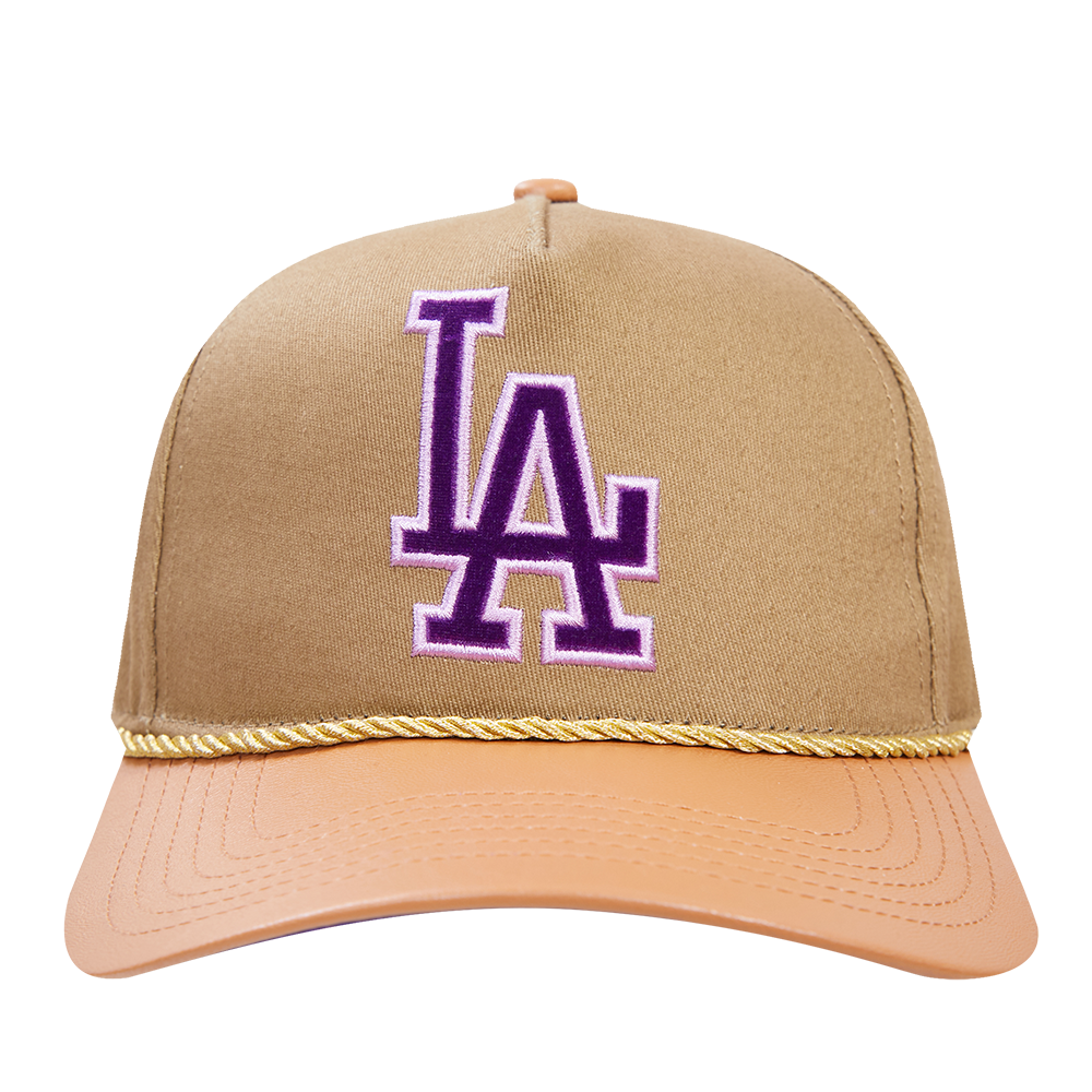 MLB LOS ANGELES DODGERS RESERVE CASQUETTE STRAPBACK BICOLORE À DEVANT PINCÉ (BEIGE/BLÉ)