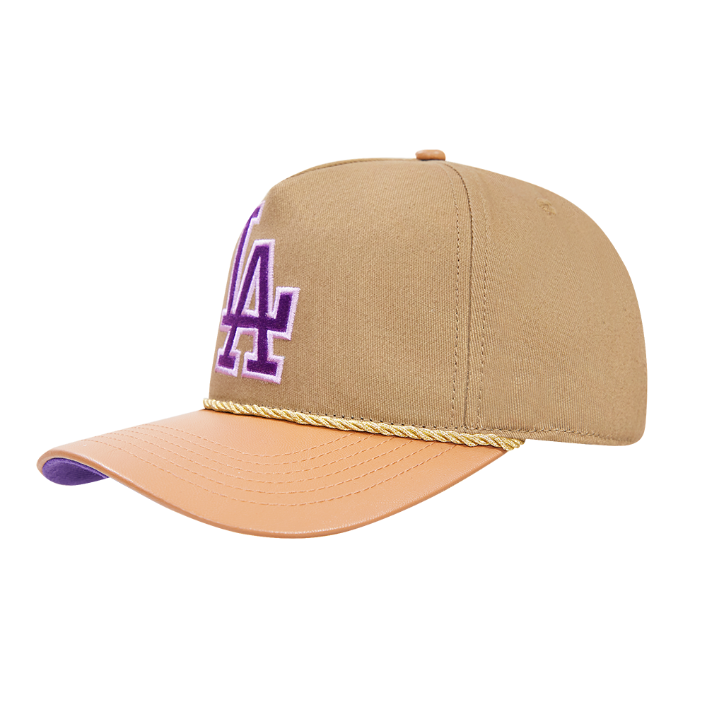 MLB LOS ANGELES DODGERS RESERVE CASQUETTE STRAPBACK BICOLORE À DEVANT PINCÉ (BEIGE/BLÉ)