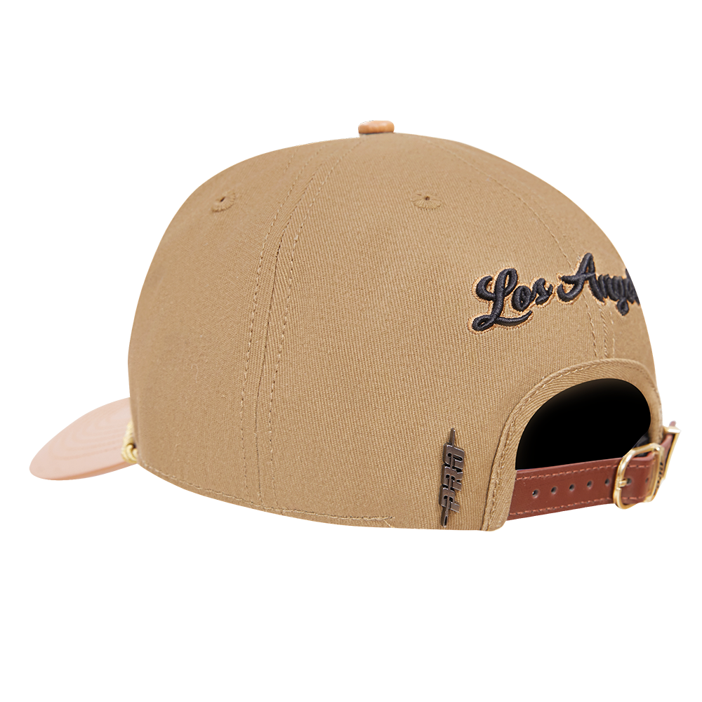 MLB LOS ANGELES DODGERS RESERVE CASQUETTE STRAPBACK BICOLORE À DEVANT PINCÉ (BEIGE/BLÉ)