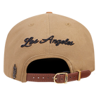MLB LOS ANGELES DODGERS RESERVE CASQUETTE STRAPBACK BICOLORE À DEVANT PINCÉ (BEIGE/BLÉ)