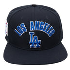 MLB LOS ANGELES DODGERS STACKED LOGO WOOL UNISEX SNAPBACK HAT (BLACK)