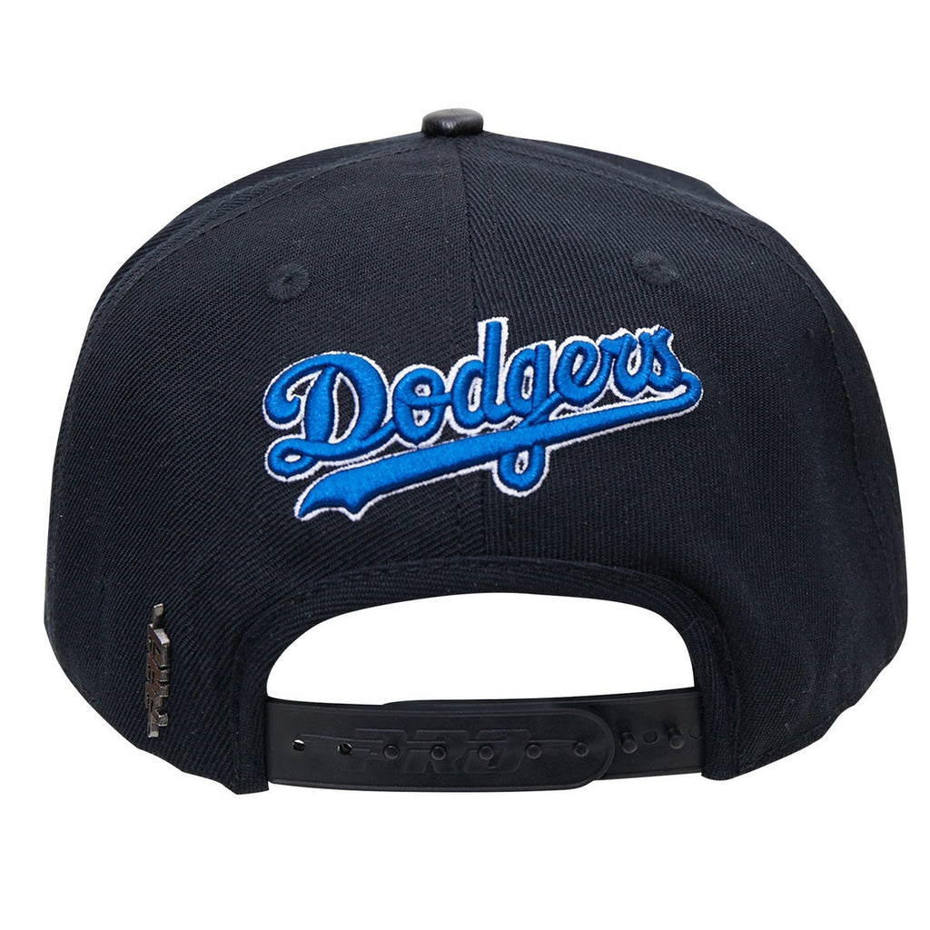 MLB LOS ANGELES DODGERS STACKED LOGO WOOL UNISEX SNAPBACK HAT (BLACK)