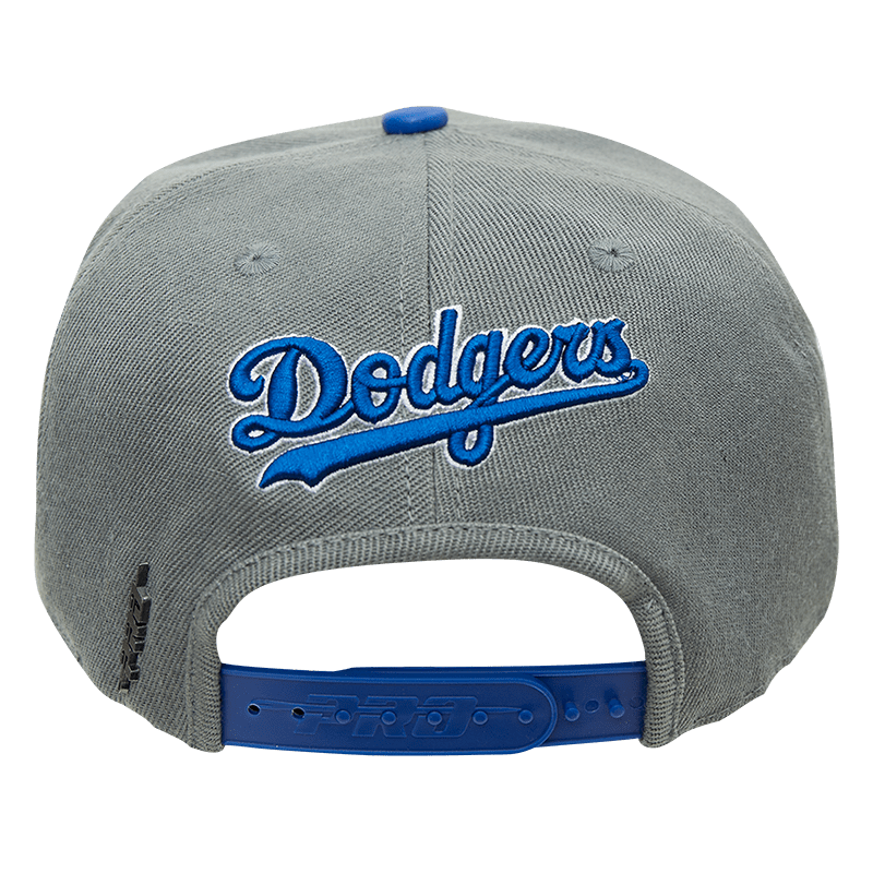 MLB LOS ANGELES DODGERS STACKED LOGO WOOL UNISEX SNAPBACK HAT (GRAY)