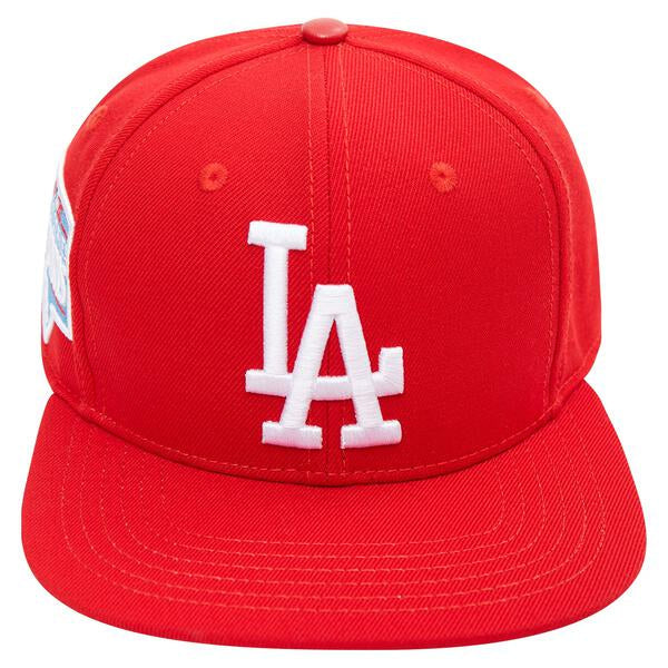 MLB LOS ANGELES DODGERS LOGO 2020 WORLD SERIES UNISEX SNAPBACK HAT (RED)