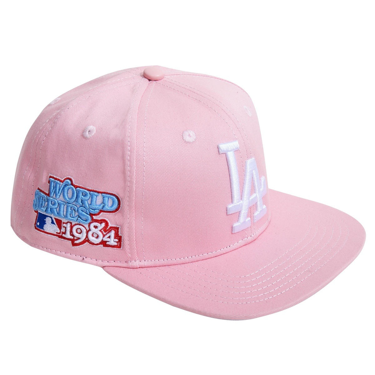 MLB LOS ANGELES DODGERS LOGO 1981 WORLD SERIES UNISEX SNAPBACK HAT (PINK)