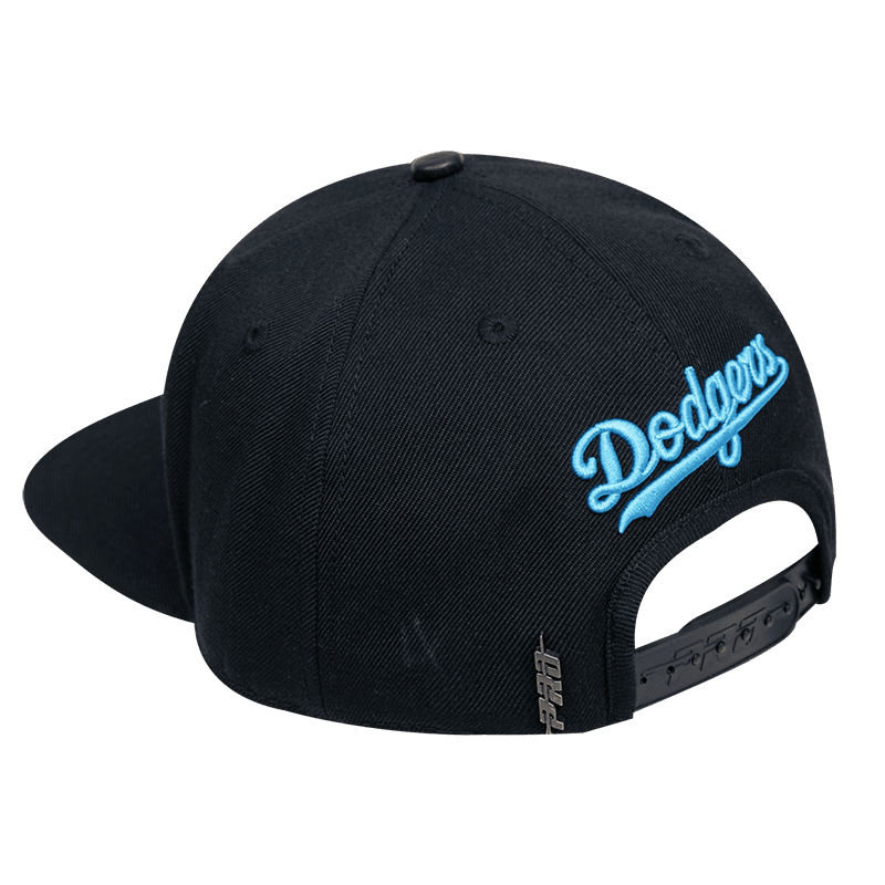 MLB LOS ANGELES DODGERS WASHED NEON WOOL UNISEX SNAPBACK HAT (BLACK)