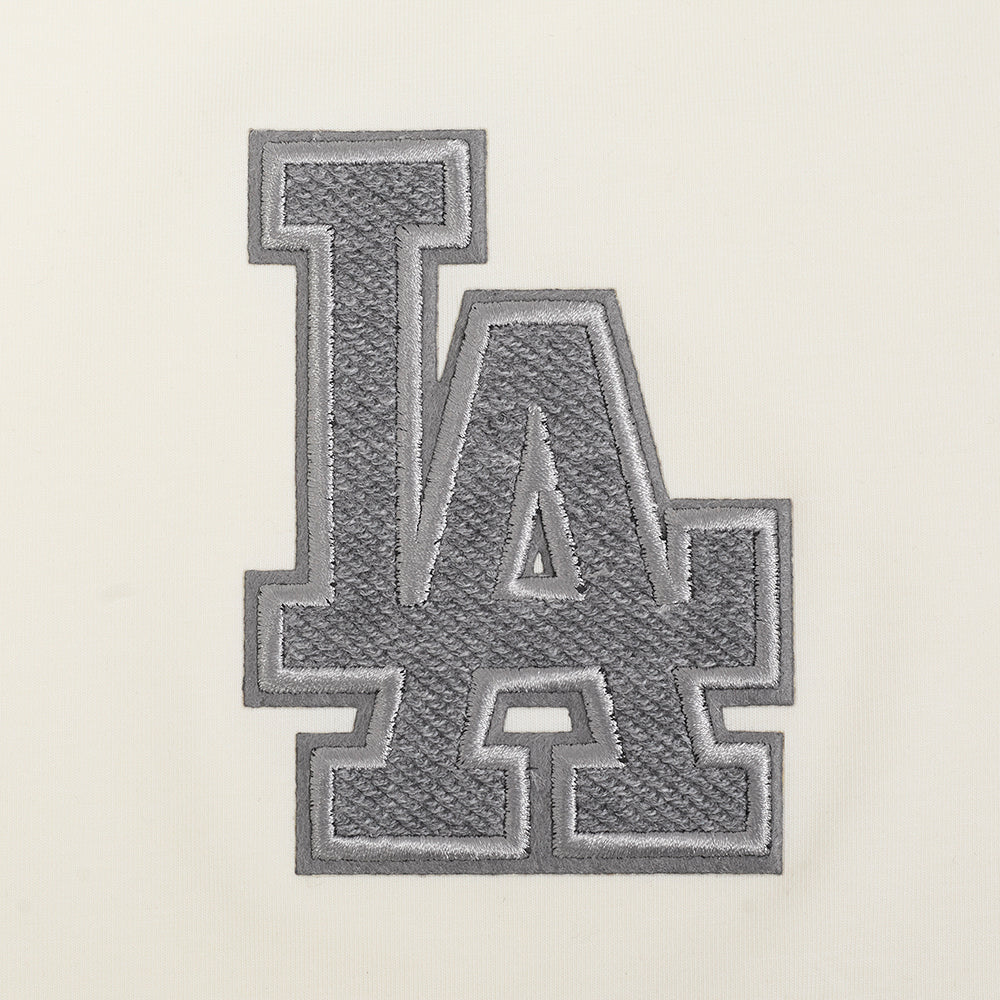MLB LOS ANGELES DODGERS REVERSE FRENCH TERRY HAUT EN JERSEY SIMPLE À COUPE CARRÉE POUR FEMME (COQUILLE D'ŒUF)