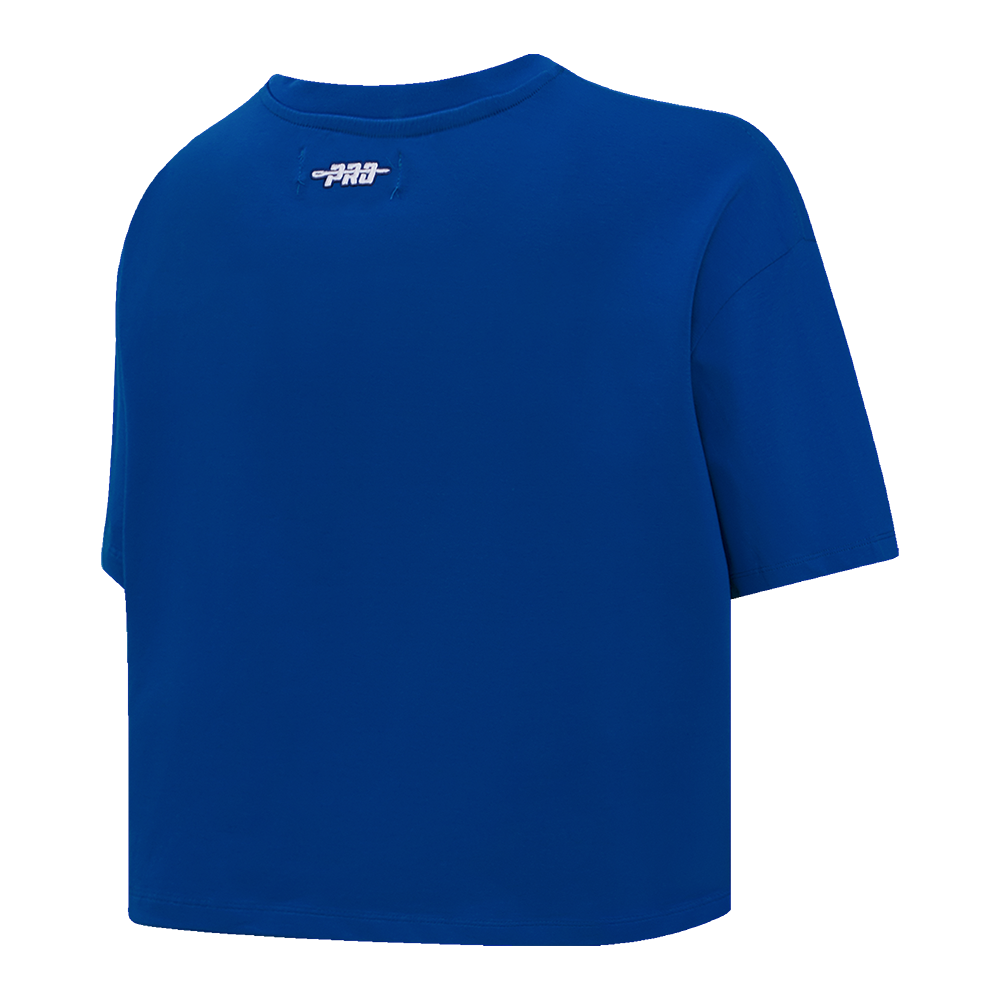 MLB LOS ANGELES DODGERS SKETCHBOOK WOMEN'S SINGLE JERSEY BOXY TEE (DODGER BLUE)