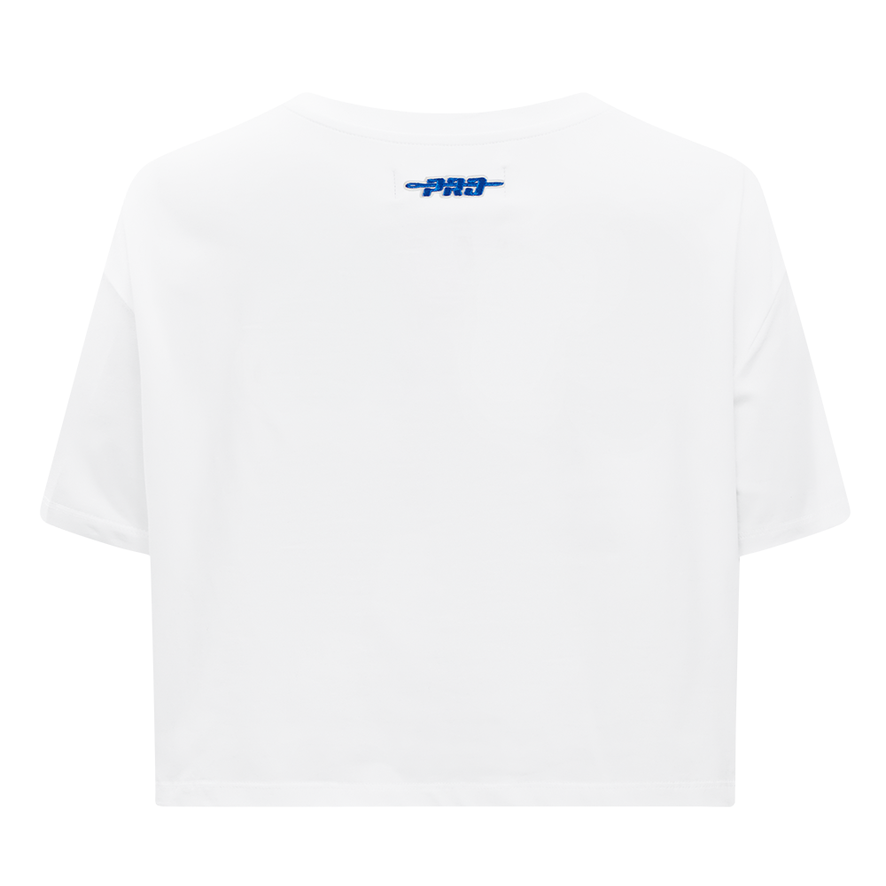 MLB LOS ANGELES DODGERS SKETCHBOOK T-SHIRT EN JERSEY SIMPLE À COUPE CARRÉE POUR FEMME (BLANC)