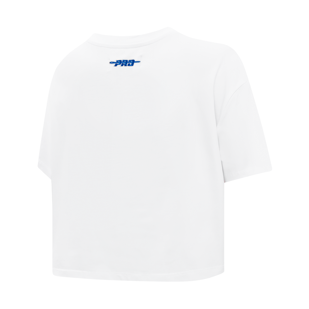 MLB LOS ANGELES DODGERS SKETCHBOOK T-SHIRT EN JERSEY SIMPLE À COUPE CARRÉE POUR FEMME (BLANC)