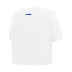 MLB LOS ANGELES DODGERS SKETCHBOOK T-SHIRT EN JERSEY SIMPLE À COUPE CARRÉE POUR FEMME (BLANC)