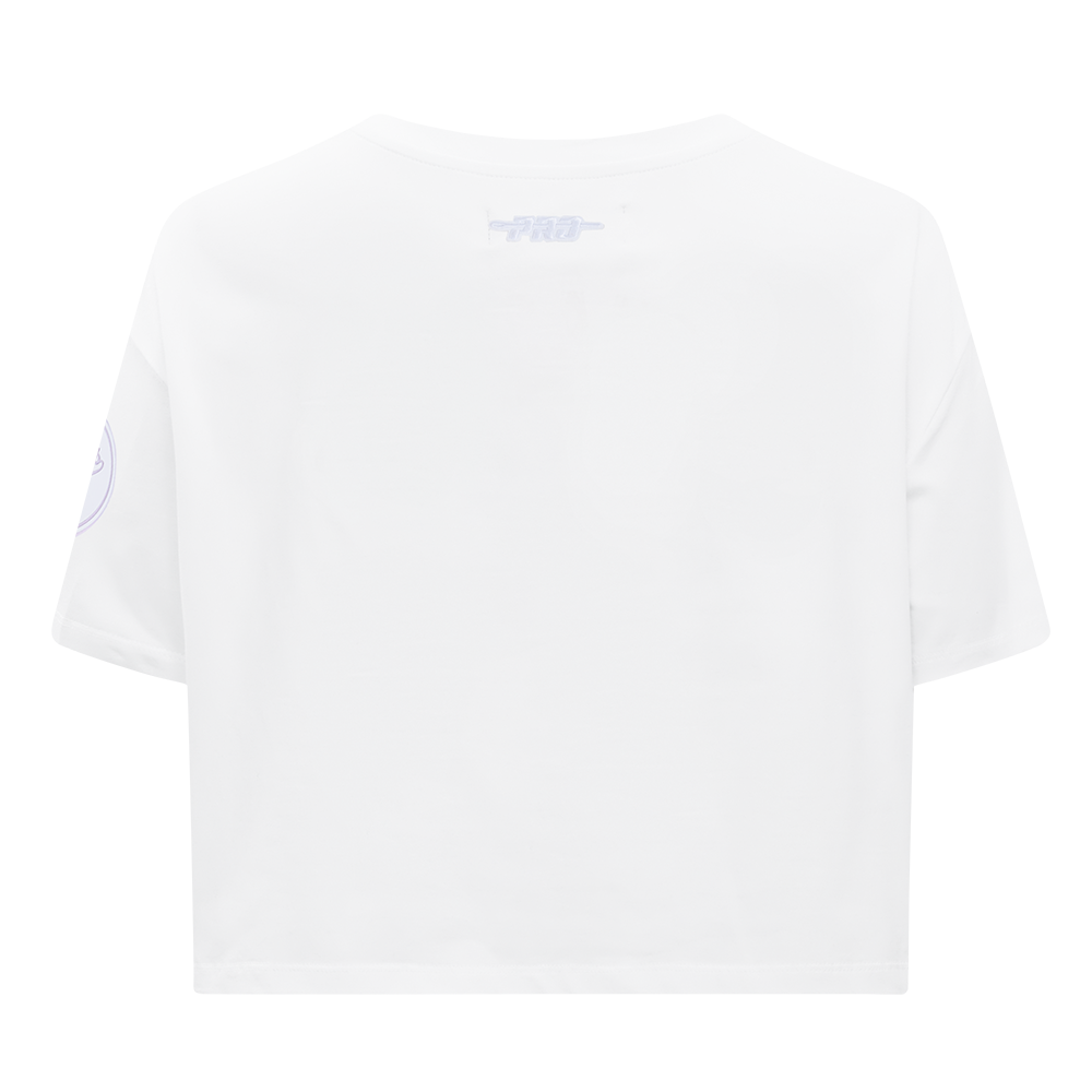 MLB LOS ANGELES DODGERS HOLOGRAM HAUT EN JERSEY SIMPLE À COUPE CARRÉE POUR FEMME (BLANC)