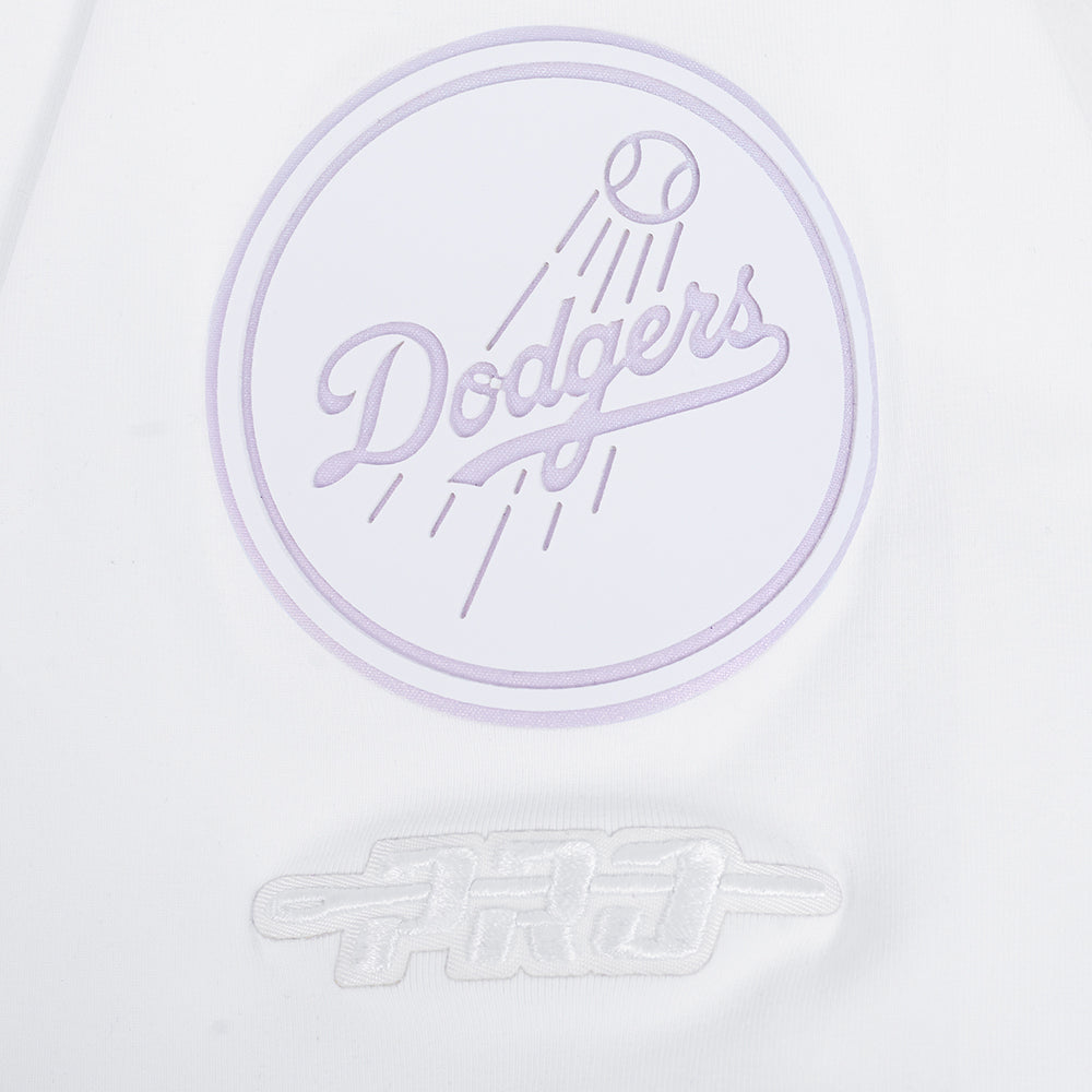 MLB LOS ANGELES DODGERS HOLOGRAM HAUT EN JERSEY SIMPLE À COUPE CARRÉE POUR FEMME (BLANC)