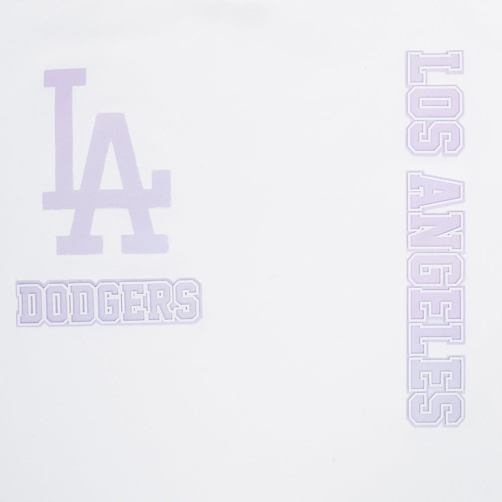 MLB LOS ANGELES DODGERS HOLOGRAM HAUT EN JERSEY SIMPLE À COUPE CARRÉE POUR FEMME (BLANC)