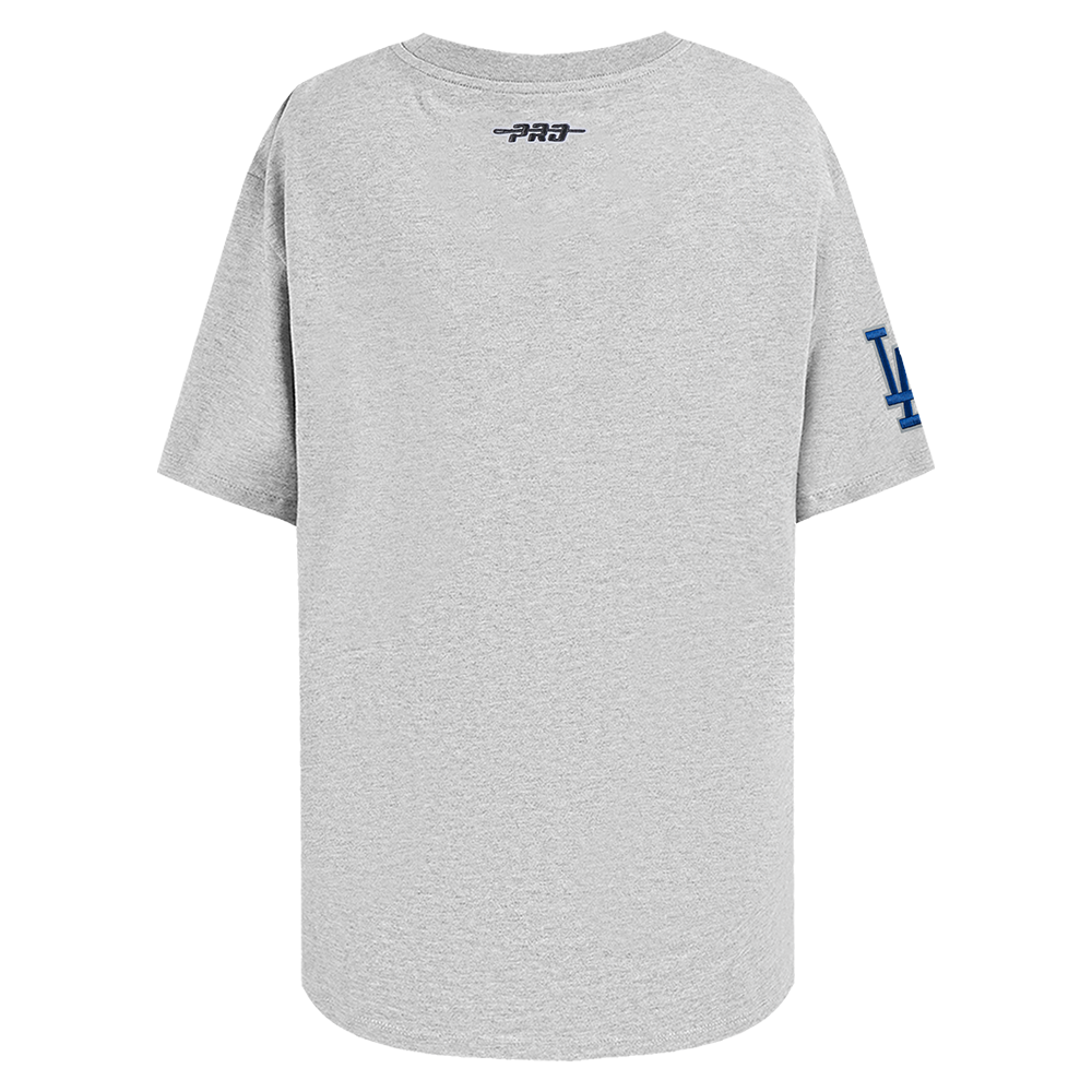 MLB LOS ANGELES DODGERS SHEER INFLUENCE WOMEN'S BOYFRIEND TOP (HEATHER GREY)