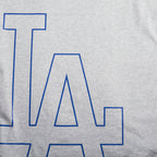 MLB LOS ANGELES DODGERS SHEER INFLUENCE WOMEN'S BOYFRIEND TOP (HEATHER GREY)