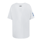 MLB LOS ANGELES DODGERS SHEER INFLUENCE WOMEN'S BOYFRIEND TOP (WHITE)