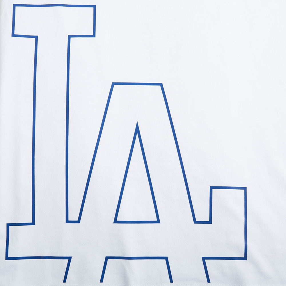 MLB LOS ANGELES DODGERS SHEER INFLUENCE WOMEN'S BOYFRIEND TOP (WHITE)