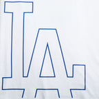 MLB LOS ANGELES DODGERS SHEER INFLUENCE WOMEN'S BOYFRIEND TOP (WHITE)