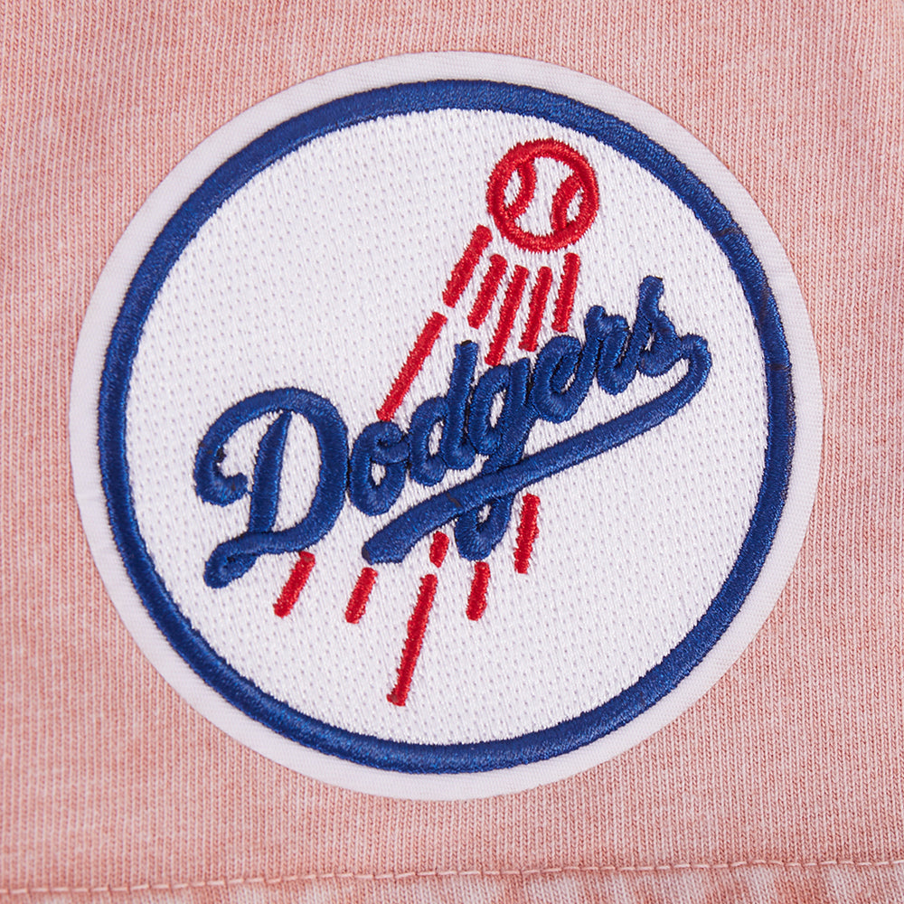 MLB LOS ANGELES DODGERS  WOMEN'S S/S BOXY TOP (WASHED MAUVE)