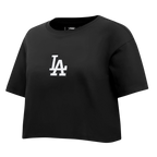 MLB LOS ANGELES DODGERS WINGSPAN WOMEN'S SJ BOXY TEE (BLACK)