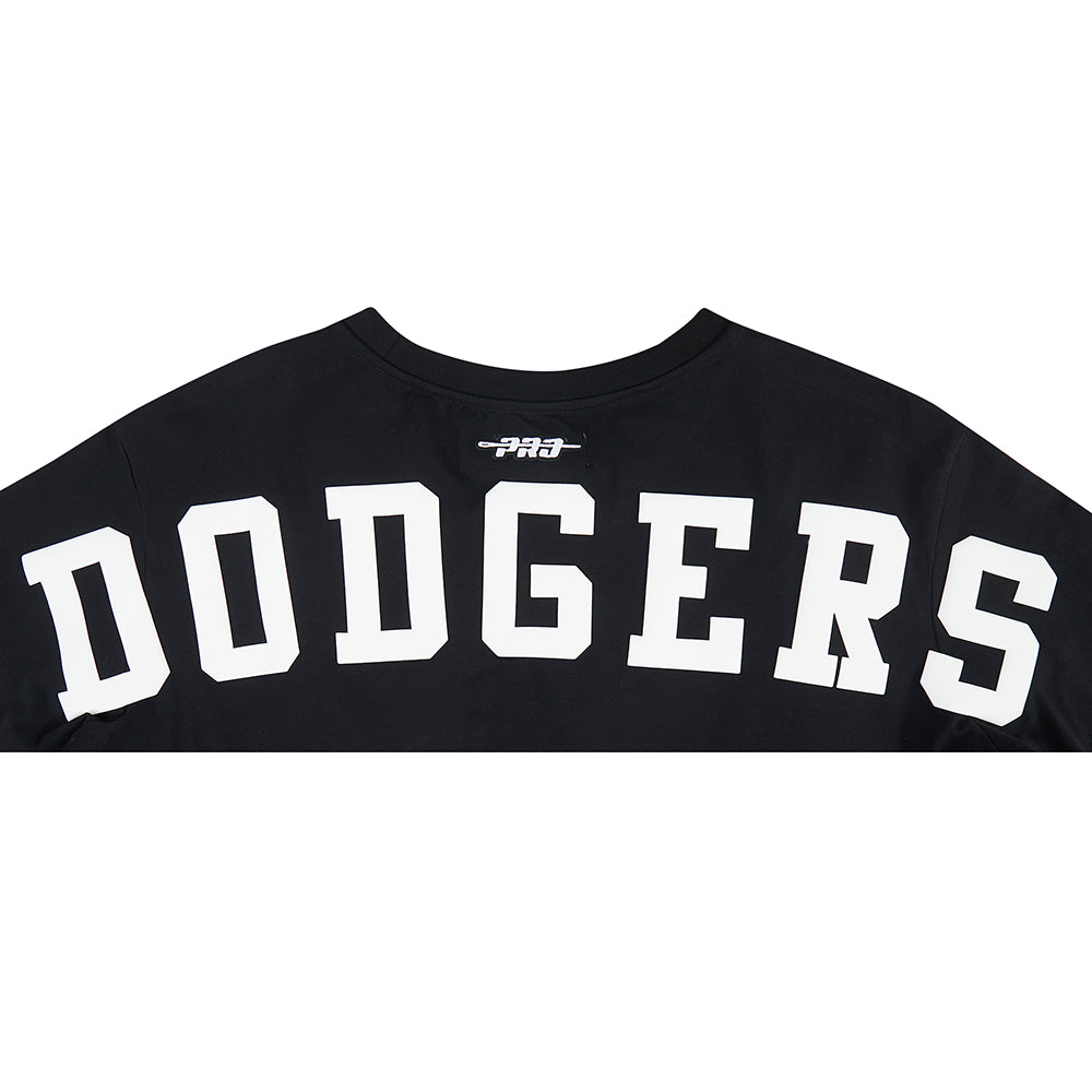 MLB LOS ANGELES DODGERS WINGSPAN WOMEN'S SJ BOXY TEE (BLACK)