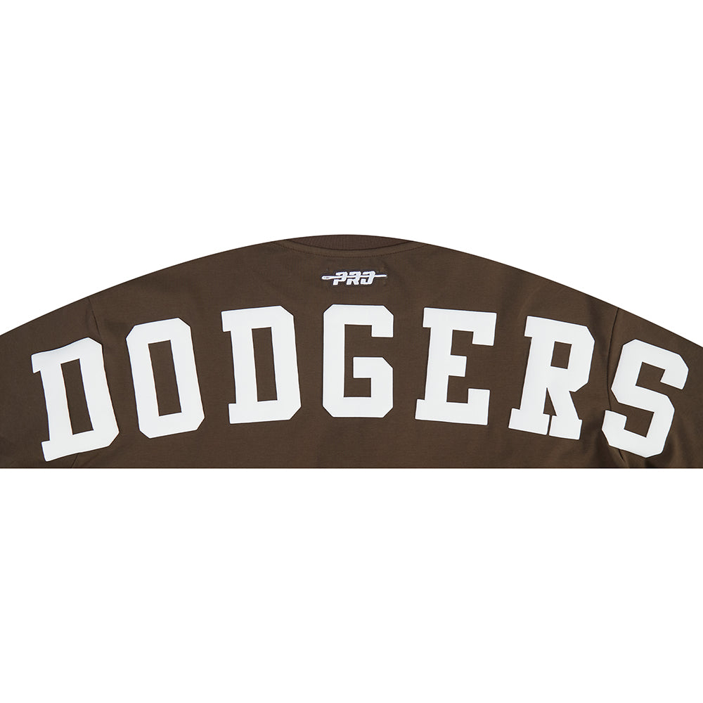 MLB LOS ANGELES DODGERS WINGSPAN WOMEN'S SJ BOXY TEE (BROWN)