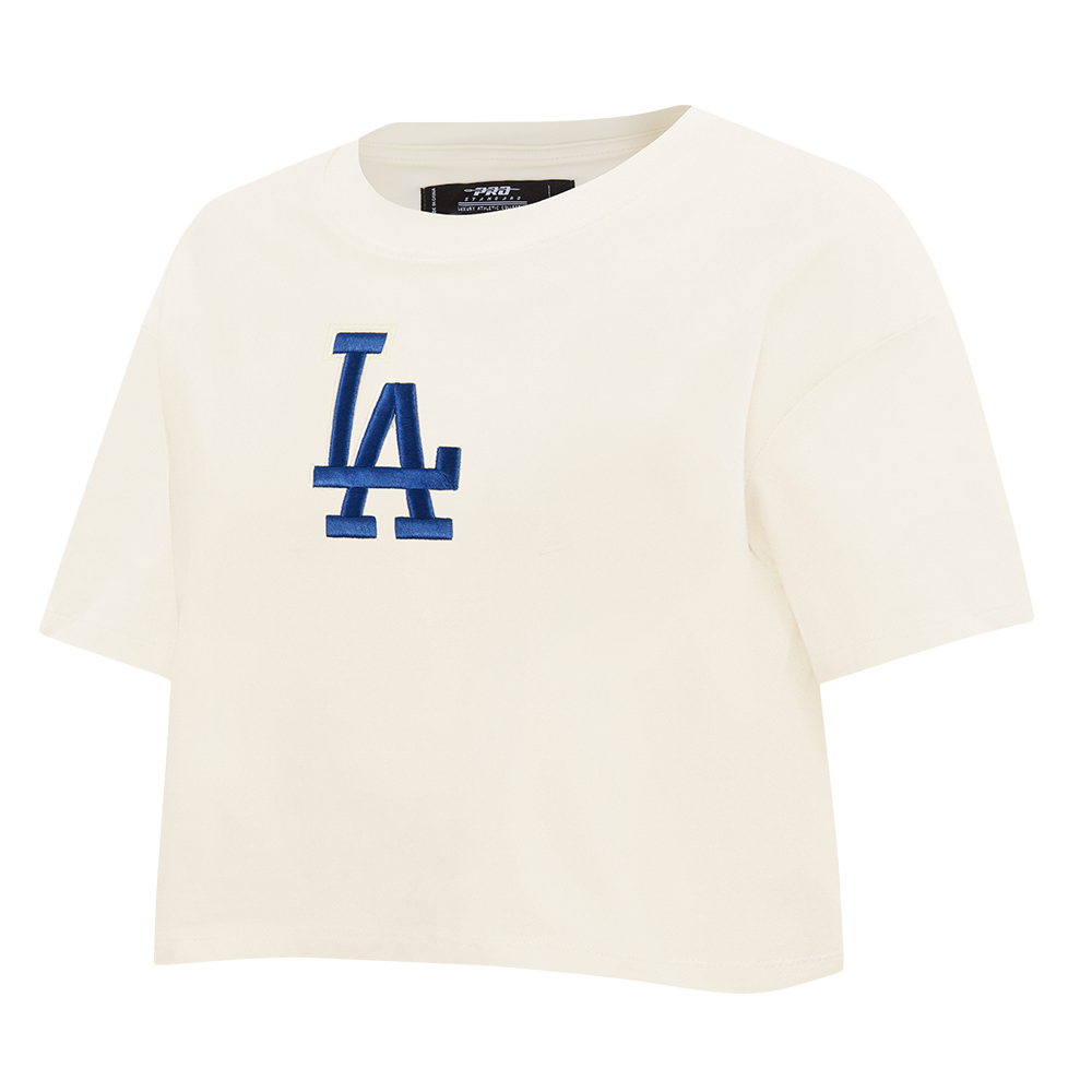 MLB LOS ANGELES DODGERS WINGSPAN T-SHIRT EN JERSEY SIMPLE À COUPE CARRÉE POUR FEMME (COQUILLE D'ŒUF)