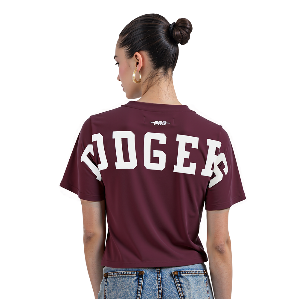 MLB LOS ANGELES DODGERS WINGSPAN WOMEN'S SJ BOXY TEE (WINE)