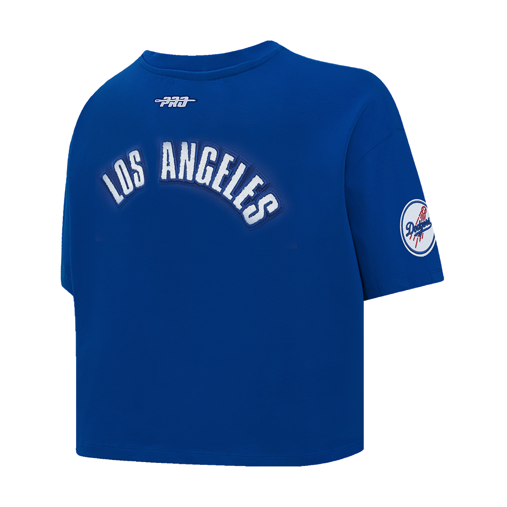 MLB LOS ANGELES DODGERS CLASSIC CHENILLE WOMEN'S SJ BOXY TOP (DODGER BLUE)