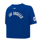MLB LOS ANGELES DODGERS CLASSIC CHENILLE WOMEN'S SJ BOXY TOP (DODGER BLUE)